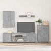 vidaXL Conjunto de mueble de TV 4 pcs Gris Concreto