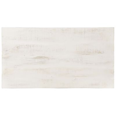 vidaXL Mesa de centro de madera de mango maciza blanca 110x60x45 cm