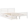 vidaXL Estructura de cama sin colch&oacute;n madera de pino blanca 140x200 cm