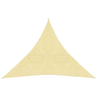 vidaXL Toldo de vela triangular HDPE 5x5x5 m m beige