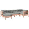vidaXL Set de sof&aacute;s jard&iacute;n 6 pzas con cojines madera abeto Douglas