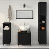 vidaXL Juego de muebles de ba&ntilde;o 3 pcs Roble Negro 30 x 30 x 190 cm