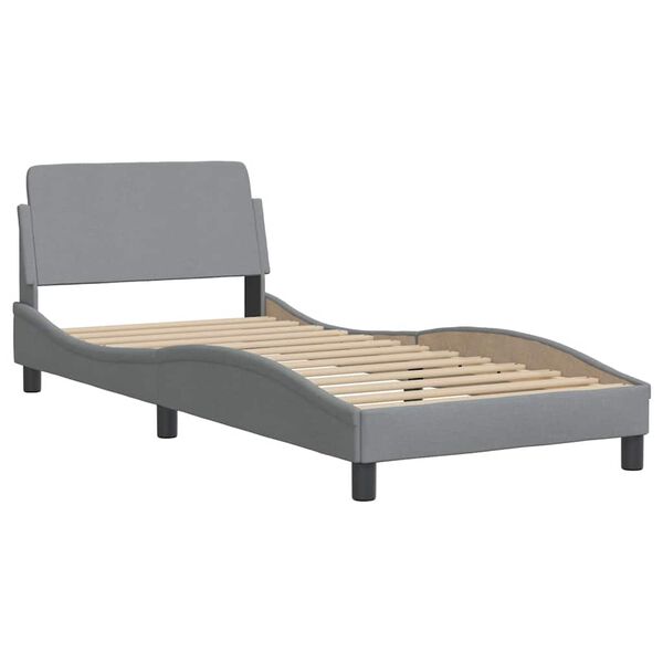vidaXL Estructura de cama Dover tela gris claro 80x200 cm