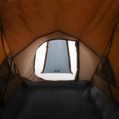 vidaXL Tienda de campaña iglú para 2 personas impermeable gris naranja