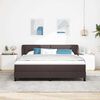 vidaXL Cama tipo Box Spring Marr&oacute;n Oscuro 180 x 200 cm tela