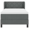 vidaXL Cama tipo Box Spring con colch&oacute;n Gris oscuro 90 x 190 cm tela