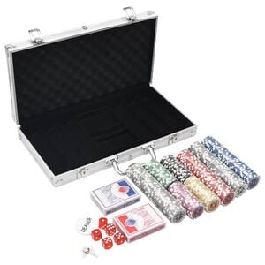 vidaXL Juego de fichas de p&oacute;ker 300 piezas 11,5 g
