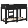vidaXL Cama Litera para Ni&ntilde;os con colch&oacute;n Roble Negro 80 x 160 cm