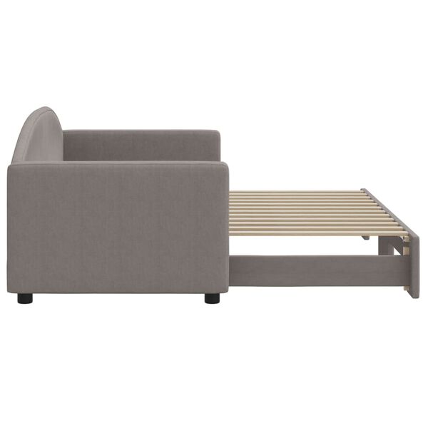 vidaXL Sofá cama nido tela gris taupe 80x200 cm