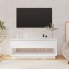 vidaXL Mueble para TV madera contrachapada blanco 102x41x44 cm