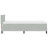 vidaXL Cama tipo Box Spring Gris Claro 90 x 190 cm Terciopelo
