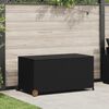 vidaXL Caja de almacenaje de jardín ratán sintético negro 120x65x61 cm