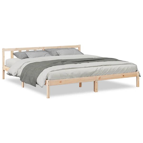 vidaXL Cama extralarga sin colchón madera maciza de pino 200x210 cm
