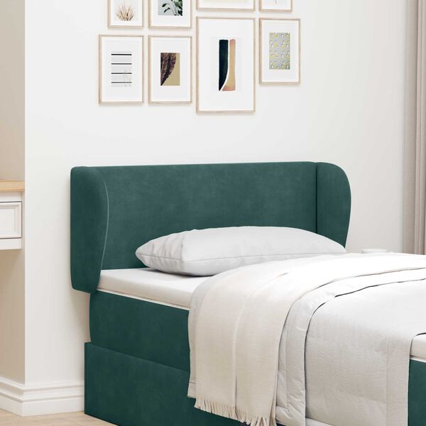vidaXL Oreja de cabecero Verde 40 x 23 x 6 cm Terciopelo