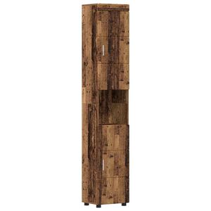 vidaXL Juego de Muebles de Ba&ntilde;o TULUM Madera vieja 37 x 31,5 x 203 cm