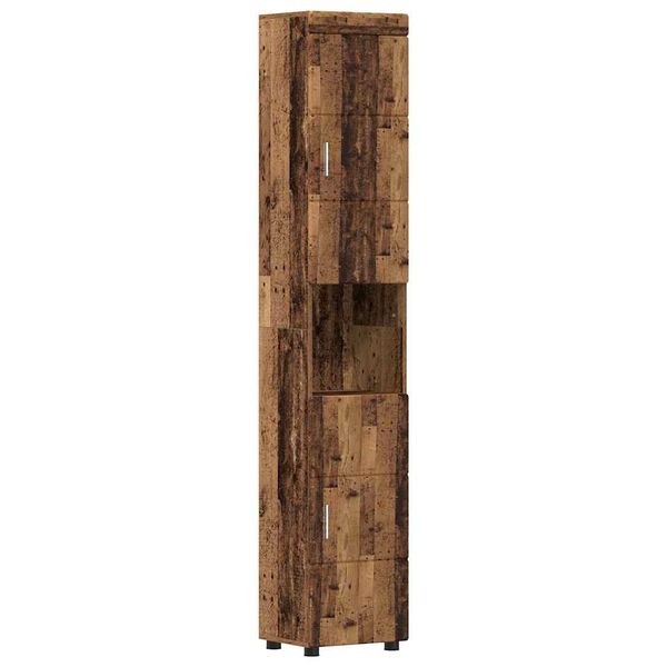 vidaXL Juego de Muebles de Ba&ntilde;o TULUM Madera vieja 37 x 31,5 x 203 cm