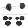 vidaXL Juego de pesas 30 kg