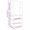 vidaXL Perchero para ropa con estante Roble artesanal 77 x 30 x 171 cm
