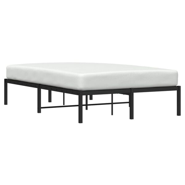 vidaXL Estructura de cama sin colch&oacute;n metal negro 120x200 cm