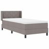 vidaXL Cama tipo Box Spring con colch&oacute;n Taup&eacute; 190 x 90 cm Poli&eacute;ster