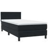 vidaXL Cama box spring con colch&oacute;n y LED cuero sint&eacute;tico negro 80x220 cm