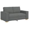 vidaXL Sof&aacute; de 2 plazas de tela gris oscuro, 160x78x84 cm