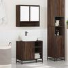 vidaXL Set de muebles baño 2 pzas madera contrachapada marrón roble