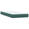vidaXL Cama box spring con colch&oacute;n terciopelo verde oscuro 90x210 cm