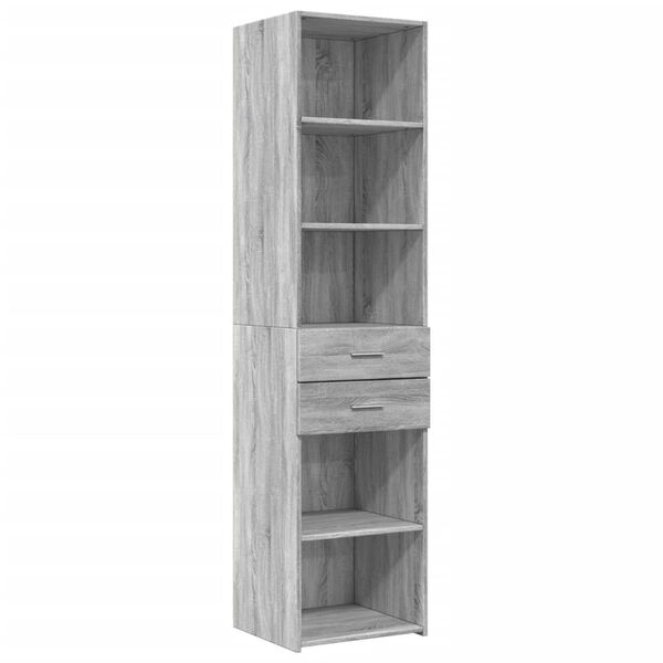 vidaXL Aparador de madera de ingenier&iacute;a gris Sonoma 45x42,5x185 cm