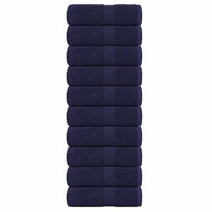 vidaXL Toallas de mano FROGN 10 uds azul marino 30x30 cm 360 g/m&sup2;
