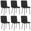 vidaXL Sillas de comedor 6 unidades cuero sint&eacute;tico negro