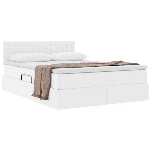 vidaXL Cama con almacenamiento y colch&oacute;n con colch&oacute;n Puro 140 x 190 cm