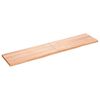 vidaXL Estante pared madera roble tratada marr&oacute;n claro 180x40x(2-4) cm
