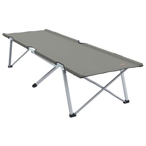 vidaXL Cama de Camping Plegable Manual Gris 194 x 62,5 x 42,5 cm