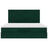 vidaXL Estructura de cama otomana colchones terciopelo verde oscuro