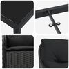 vidaXL Conjunto de Comedor de Jard&iacute;n 7 pcs Negro rat&aacute;n sint&eacute;tico