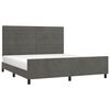vidaXL Estructura de cama sin colch&oacute;n terciopelo gris oscuro 160x200cm