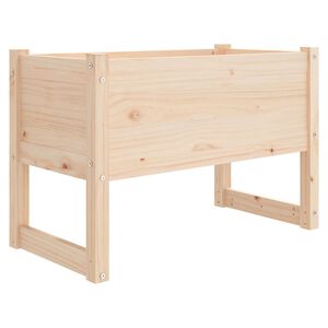 vidaXL Jardinera de madera maciza de pino 78x40x52 cm