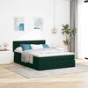 vidaXL Estructura de cama otomana con colch&oacute;n verde oscuro 140x200 cm