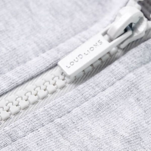 Sudadera infantil con capucha y cremallera gris 92