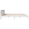 vidaXL Estructura de cama sin colch&oacute;n madera maciza blanca 200x200 cm