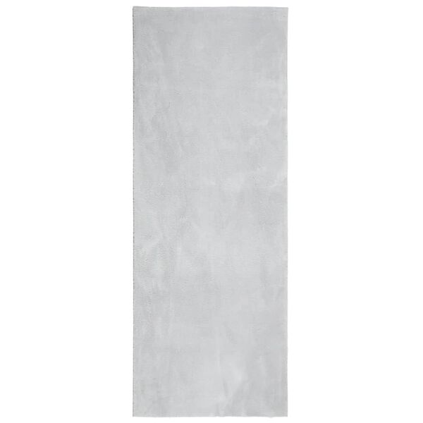 vidaXL Alfombra de pelo corto suave lavable HUARTE gris 80x200 cm