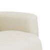 vidaXL Sill&oacute;n reclinable con reposapi&eacute;s cuero sint&eacute;tico color crema