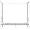 vidaXL Estructura cama con dosel sin colch&oacute;n metal blanco 120x200 cm