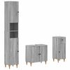 vidaXL Juego de armarios de ba&ntilde;o de 3 piezas ALKMAAR Sonoma gris