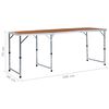 vidaXL Mesa de camping plegable de aluminio 180x60 cm