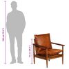 vidaXL Sillón de cuero auténtico marrón con madera de acacia