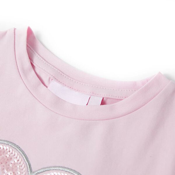 Camiseta infantil rosa claro 104