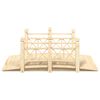 vidaXL Puente de jardín con barandillas madera de abeto 150x67x56cm