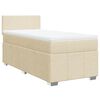 vidaXL Cama box spring con colch&oacute;n tela color crema 80x200 cm
